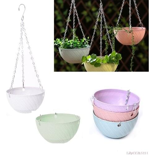 1Pc Resin Plant Flower Hanging Pot Basket Indoor Plant Hanger Outdoor Hanging Pot Holder
