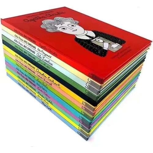 13PCS/Set Little People Big Dreams Children English Picture Book Biography Hardcover Kids Reading Early Education 248*202MM