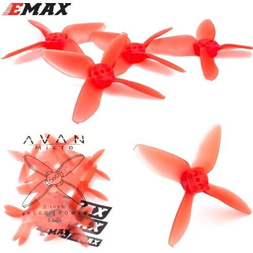 RC Propellers,6pair/lot EMAX AVAN Micro 2x2.2x4MM 2inch 4-blade Propellers For Babyhawk R Drone(6CW+6CCW)