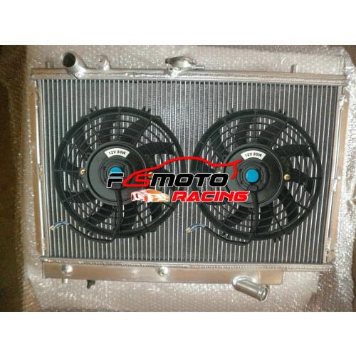 Aluminum Radiator + Fan For Mazda BG 323 Familia Protege GTX GTR GT LX 1.8L BP 1989-1994 Ford TX3 TX 3