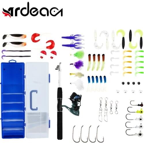 ARDEA teenagers Telescopic fishing rod Kit 1.6m with Reel Bait Accessories Combo Set suitable for beginners Short travel stick