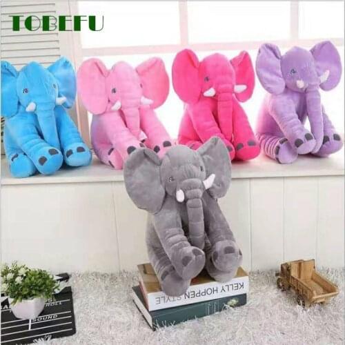 40cm/60cm Large Soft Elephant Plush Doll Infant Toys Kids Sleeping Back Cushion Cute Stuffed Pillow Baby Children Xmas Gifts