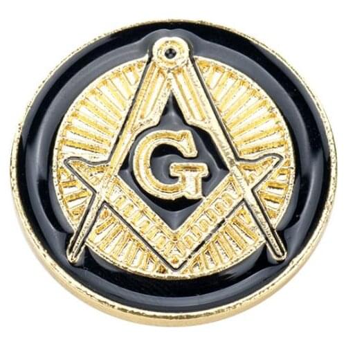 20pcs/lot Classic Freemason Brooches Pins Masonic Lapel Pin Suit Collar Sticker Badges Men&Womens Fashion Jewelry Free Mason