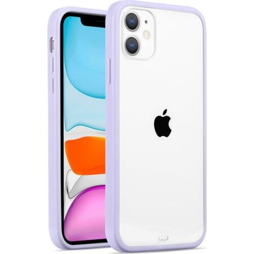 Transparent Candy Color Bumper Phone Case For iPhone SE2020 12 11Pro Max X XR XS 7 8 Plus Clear Soft TPU Square Frame Back Cover