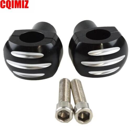 Black 1" Motorcycle Bar Clamps Handlebar Bar Risers For Honda Yamaha Kawasaki Suzuki Harley Cafe Racer Harley Custom
