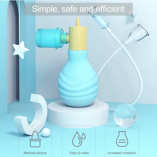 Baby Straw Nasal Aspirator 2 in 1 Mouth Suction Combination Package Duct Anti-backwash Babies Medical Nose Cleaner