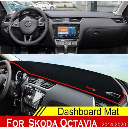 For Skoda Octavia A7 MK3 5E 2014-2020 Anti-Slip Mat Dashboard Cover Pad Sunshade Dashmat Dash Accessories 2015 2016 2017 2018