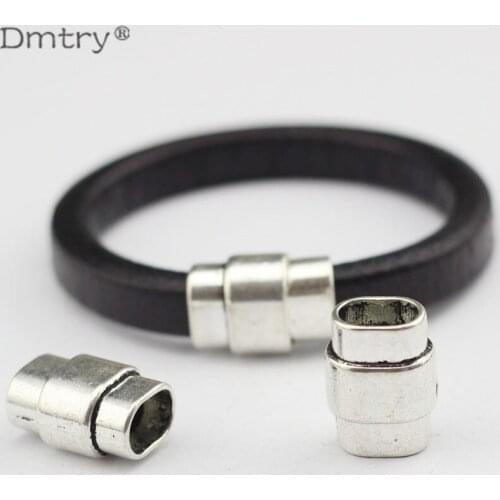 Dmtry Vintage 5pcs Antique Silver Strong Magnet Buckle Cord Diy Bracelet Bangle Jewelry Findings For 10*5mm Leather C0014