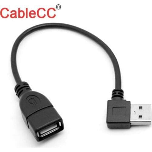 Xiwai 480M USB 2.0 Left Angled 90 Degree A Type Male to Female Extension Cable 40cm