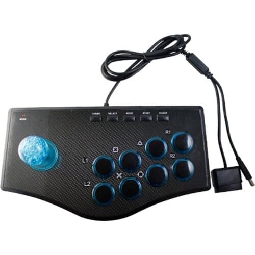 Retro Arcade Game Rocker Controller Usb Joystick For Ps2/Ps3/Pc/Android Smart Tv Built-In Vibrator Eight Direction Joystick