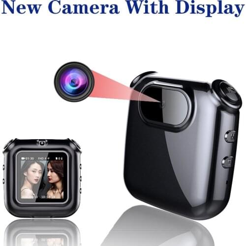 Mini Camera With Display 1080P FHD Audio Video Voice Photo Recorder DV Camera Portable Clip Necklace Pandent Body Cam Camcorder
