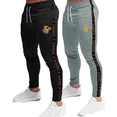Mens Joggers Sweatpants Sik Silk Fitness Elastic Trousers Hip Hop Skinny Tracksuit Siksilk Pant Men Casual Silk Silk Track Pants