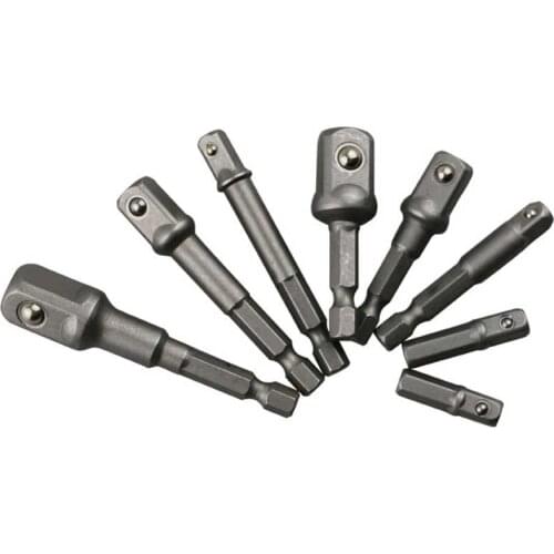 ZK30 3/8Pcs/set Socket Adapter Impact/Extension Set 1/4" 3/8" 1/2" Impact Hex Shank Drill Bits Bar Set Power Drill Adapter Set
