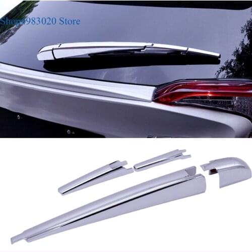 For Toyota C-HR CHR 2016 2017 2018 ABS Chrome Rear Trunk Window Wiper Arm Blade Cover Trim Overlay Nozzle Garnish Accessories