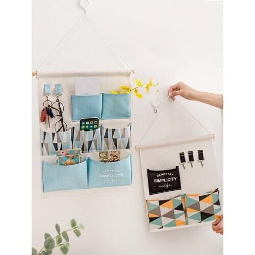 TT Fabric Wall Hanging Buggy Bag Wall Hanging Bag Wall-Mounted Hanging behind the Door Classroom Wall Storage Storage Bag