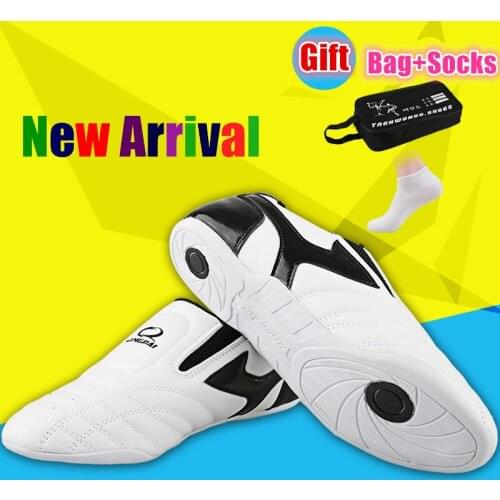 GINGPAI 2020 New Taekwondo Shoes Martial Arts Competition Training Shoes Breathable Wear-resistant TKD Karate Shoes Sports Shoes