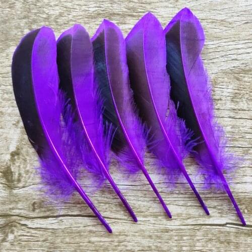 Wholesale 20pcs Beautiful 10-15 cm/4-6 inches Purple Natural Duck Feathers DIY Jewelry Clothing Hat Decoration Accessories