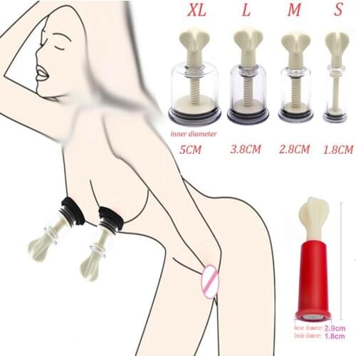 Nipple Sucker Enlarger Clitoris Clips Massager Stimulator Breast Pump Clamps Fetish BDSM Erotics Adult Sex Toy For Couples Women