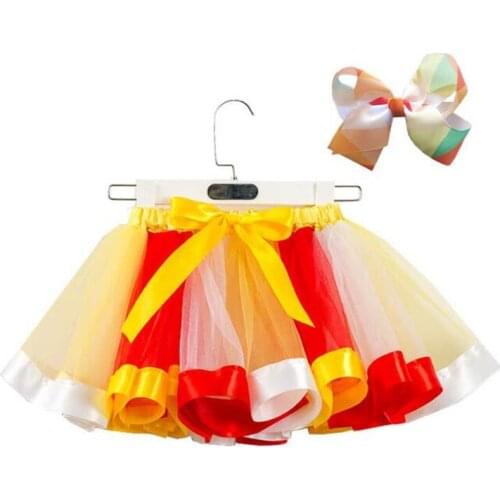 Rainbow skirts 2019 New Fashion girls skirts princess lovely tutu skirt 2-11Year kids summer clothes short girls skirts 11 color