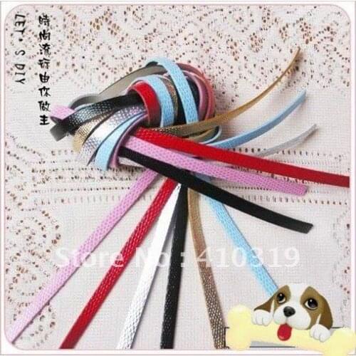 Wholesale 50 strips 8mm wide / 1metre length PU Leather Belt Without Buckle Fit For 8mm DIY Slide Charms