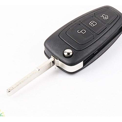 DAKATU Flip Folding Remote Key Shell Car Key Cover 3 Buttons For Ford Focus Mondeo Fiesta 2013 Fob Auto Case With HU101 FO21