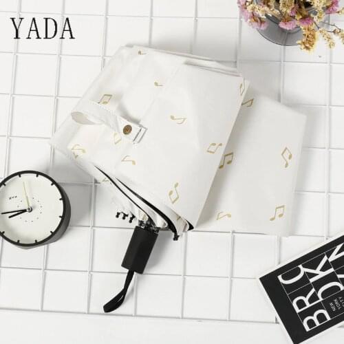 YADA Creative Quality Musical Note Umbrella uv Sunny&Rainy Folding Umbrella For Women Note Windproof Designer Umbrellas YS677