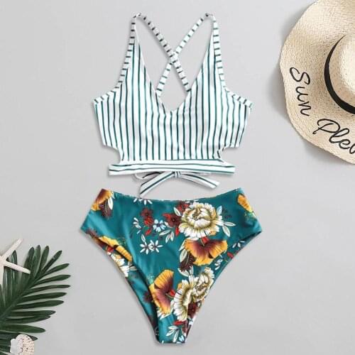 Sotetily Striped Swimwear