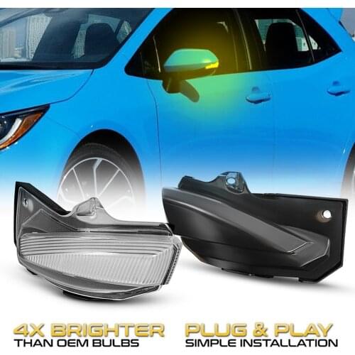 2Pcs For Toyota Corolla Sport 2019 2020 Sienta XP170 Yaris XP210 LED Dynamic Turn Signal Light Rear View Mirror Sequential Lamp