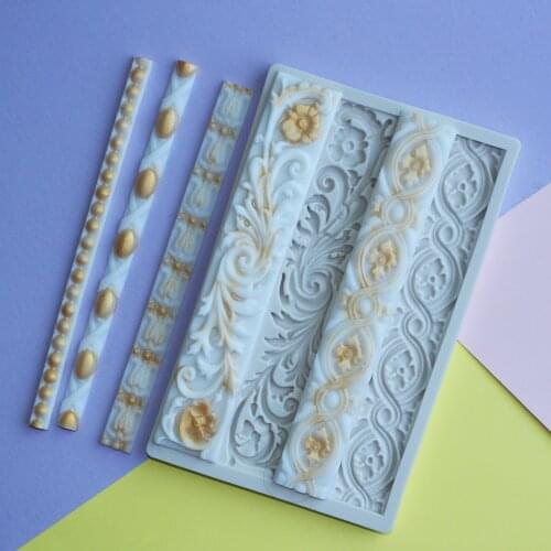 Totem Pearl Bordered Frame Silicone Mold for Fondant Cake Decor, Cupcakes, Sugarcraft, Cookies, Candies, Clay Bakeware Tool