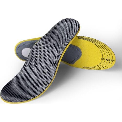 Unisex Breathable Sweat Absorbing Orthotic Insoles Soft Comfortable Athletic Insole Shock Military Training Sport Shoe Pad