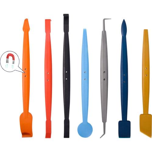 FOSHIO 7PCS/Set Vinyl Wrapping Tools Kit Micro Magnet Squeegee Scraper Carbon Fiber Film Vinyl Car Wrap Window Tint Accessories