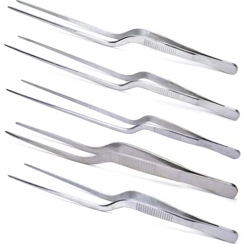 High Precision Stainless Steel Pointed Tweezers Clamps Lengthened Medical Nest Maintenance