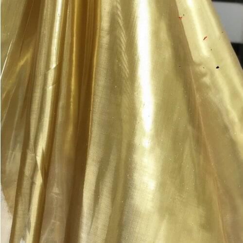 Glace 1M/lot gold silver thick organza knit fabric textile stage performance clothing wedding accessories TX1213
