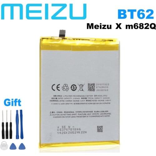 100% Meizu Original Quality 3200mAh BT62 Battery For MeiZu Meilan X M3X M682Q Mobile Phone+TOOL