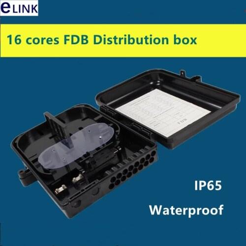 16 core FTTH distribution box 310*260*95mm PC alloy wall mounted junction box waterproof 1x16 enclusure ELINK