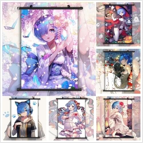 Anime Posters Re Zero Rem Anime Manga Wall Decor Canvas Painting Wall Art Picture for Living Room Decoration Home Decor