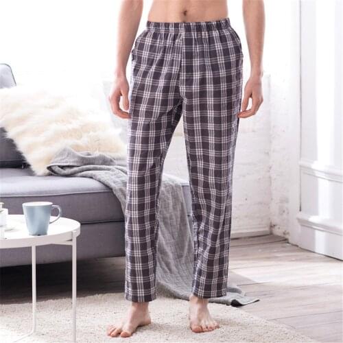 Autumn new Mens casual pants comfortable cotton grid straight pants plus size male casual trousers joggers man cross pants