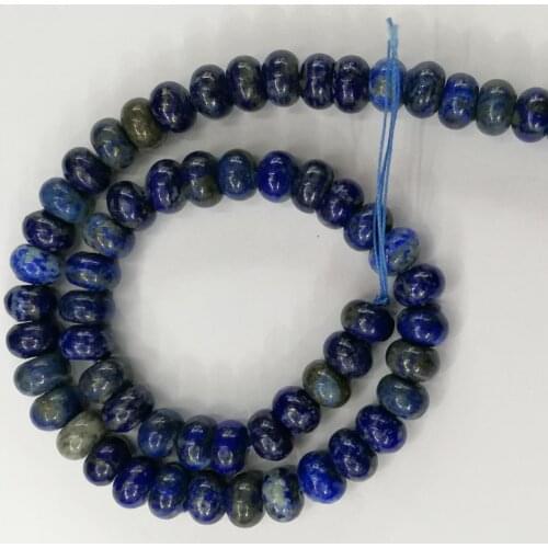 Wholesale 8MM lapis lazuli Natural Stone round Bead Charm high quality abacus beads 60pcs for jewelry making accessories