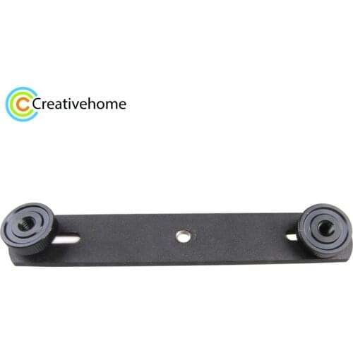 Quick Release Hot Shoe Extension Bar Mount Dual Bracket For DV Video Camera Flash LED Light SLR Rig