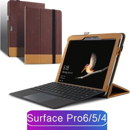 Slim Fold Canvas Flip Stand Leather Magnetic Cover Funda Case For Microsoft Surface Pro 6 5 4 3 New Surface Pro 2017 +Film +Pen