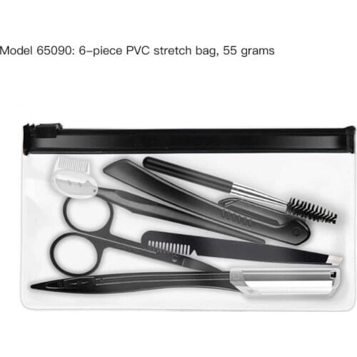 Black Eyebrow Trimming Scissors Stainless Steel Tweezers Eyebrow Scraping Eyebrow Comb Razor Eyebrow Clip Makeup Tools Sets