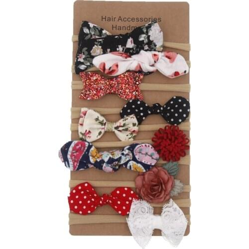 Cute Baby Girl Flower Bows Headbands Newborn Baby Headband Elastic Kids Toddlers Hair Band children Girl Hair Accessories