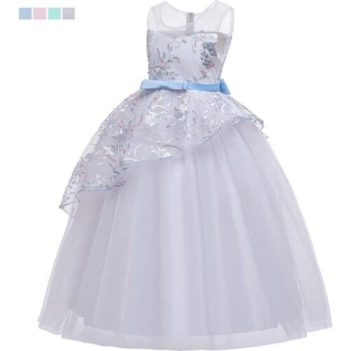 2021 Childrens Dress Mesh Embroidered Nail Beaded Poncho Skirt In The Empty Princess Dress In The Big Child Host Wedding Dress