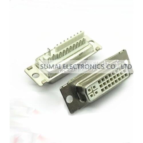 DVI24+5 180 Degree female Connector Jack 24+5 Pin female socket/Plug/jack for Video Audio display