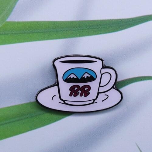 Twin Peaks coffee cup enamel pin