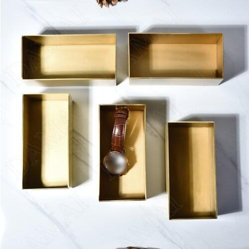 European Brass Storage Boxes Living Room Desktop Candy Organizer Bedroom Cosmetic Container Home Decoration Modern Ornaments