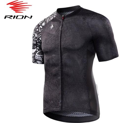 RION Men Cycling Jersey Motocross Shirt 2021 Short Sleeve MTB Quick Dry Road Bike Breathable Tops Clothing Maillot Ciclismo Ropa
