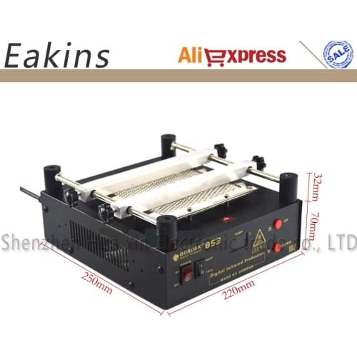 GORDAK 853 High Power ESD BGA Rework Station PCB Preheat And Desoldering IR Preheating Station