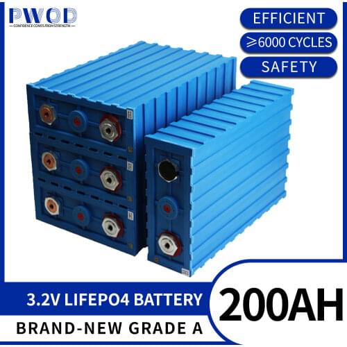 PWOD Brand NEW 16PCS CALB 200AH 3.2V Lifepo4 Battery 12V800AH 24V400AH 48V200AH High Capacity Cycle 4000 Times For RV Tax Free