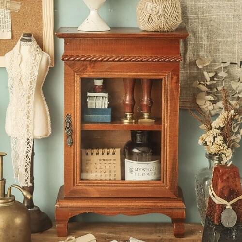 Makeup Desktop Storage Box Wooden Couvert Desk Office Jewelry Closet Organizer Lipstick Vanity Home Cajas Living Room HX50ST